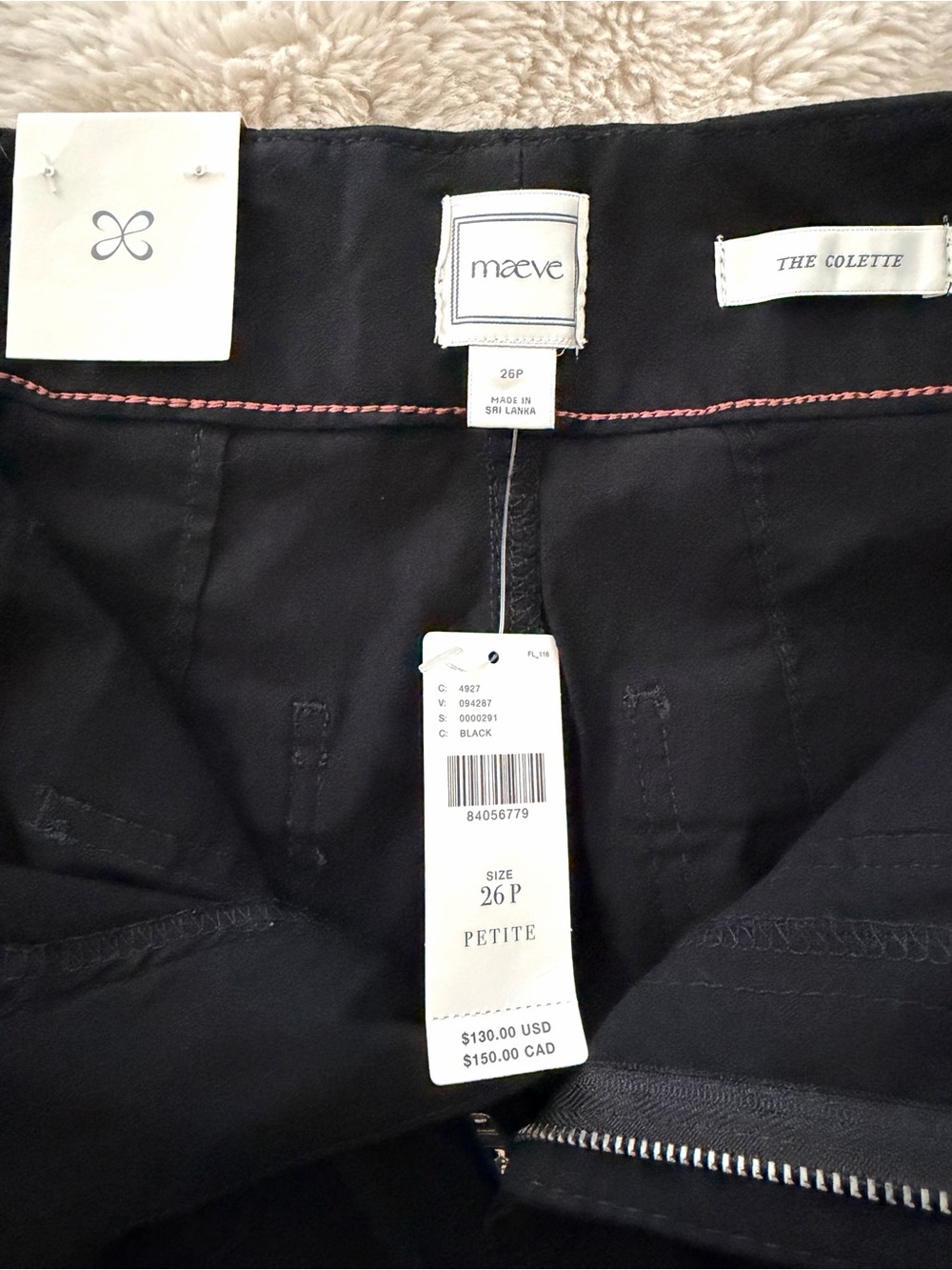 Maeve Black High-Rise Petite Trousers with Contrast Stitch - Picture 8 of 10